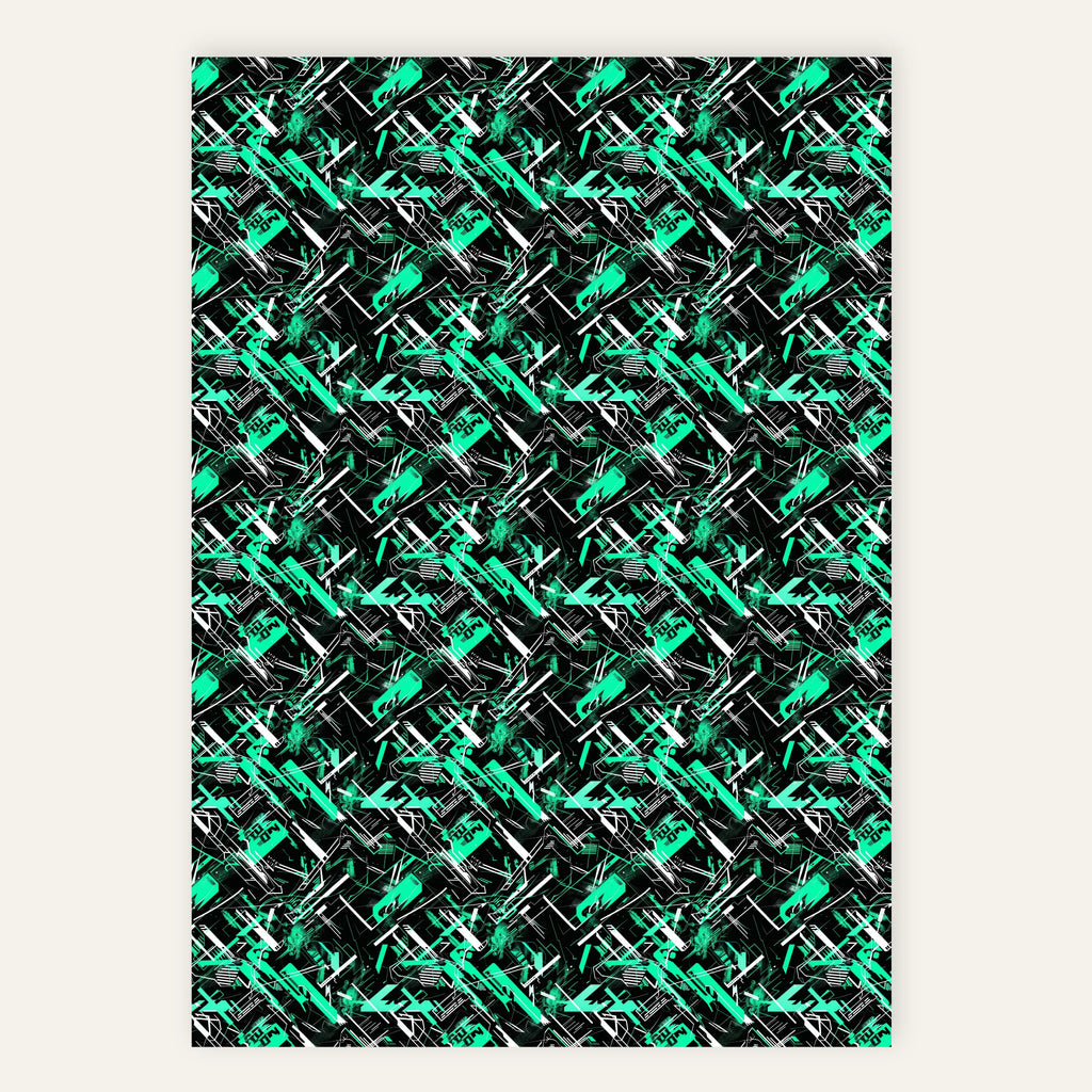 Neon Firewall – Polyester Canvas Print