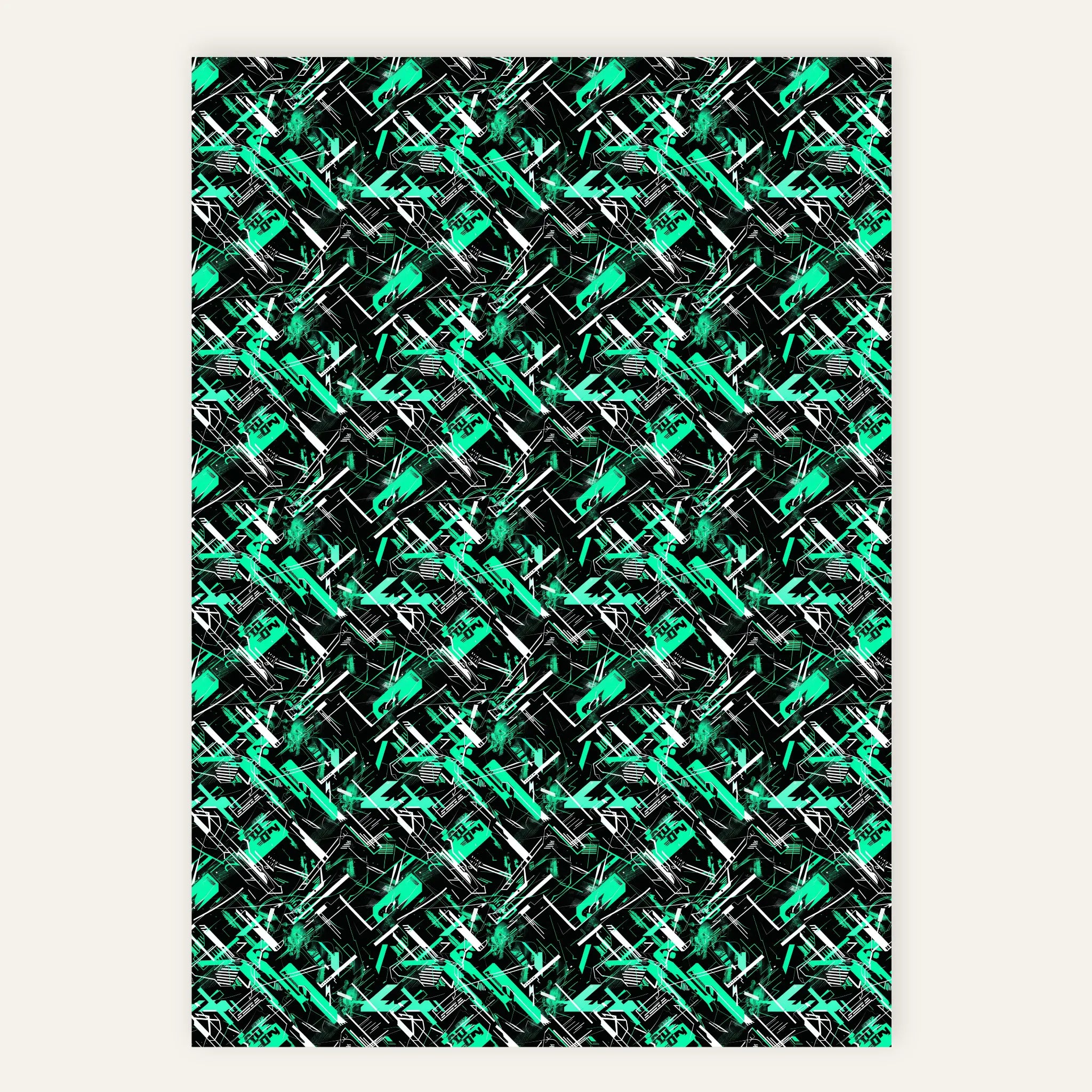 Neon Firewall – Polyester Canvas Print